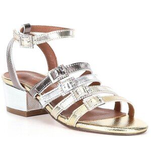 NWOT Kurt Geiger Women's Metallic Strappy Mini Piera Sandals, Size 5